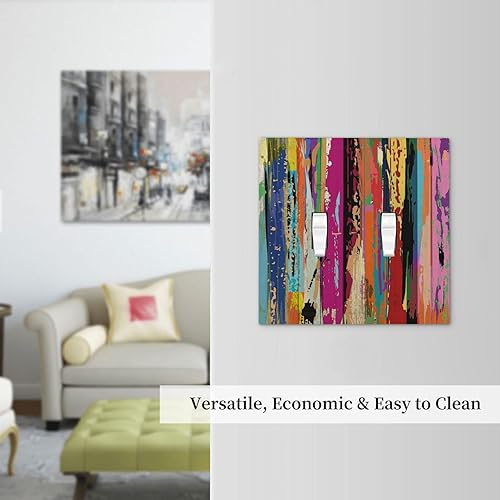 Vista 1003 de Cubiertas decorativas de salida de estrella de mar playera, tablero de madera azul de concha de mar de 1 banda, decoración individual GFCI, placa