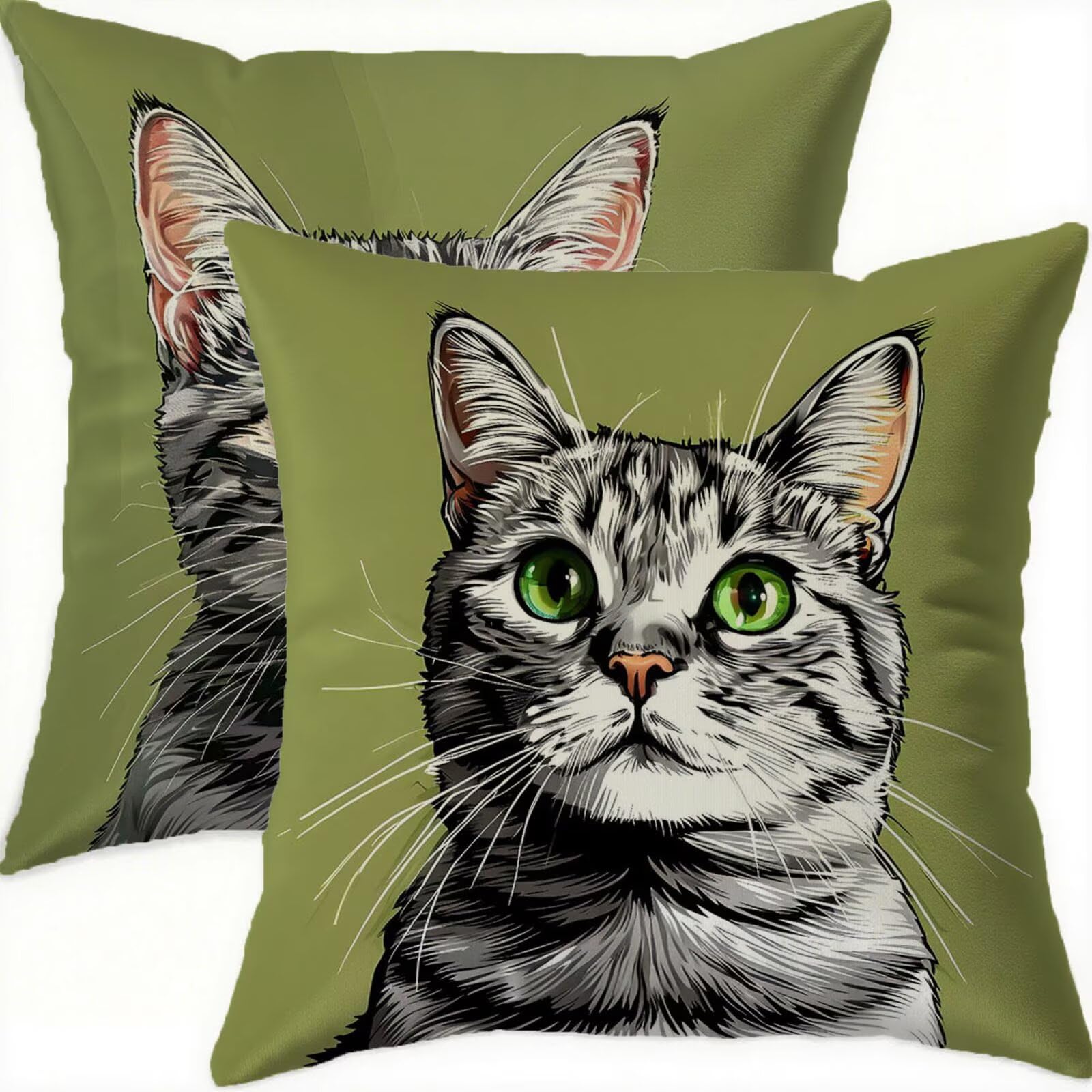Housse coussin 75x75cm velours gris lot de 2 imperméable avec fermeture éclair pour salon