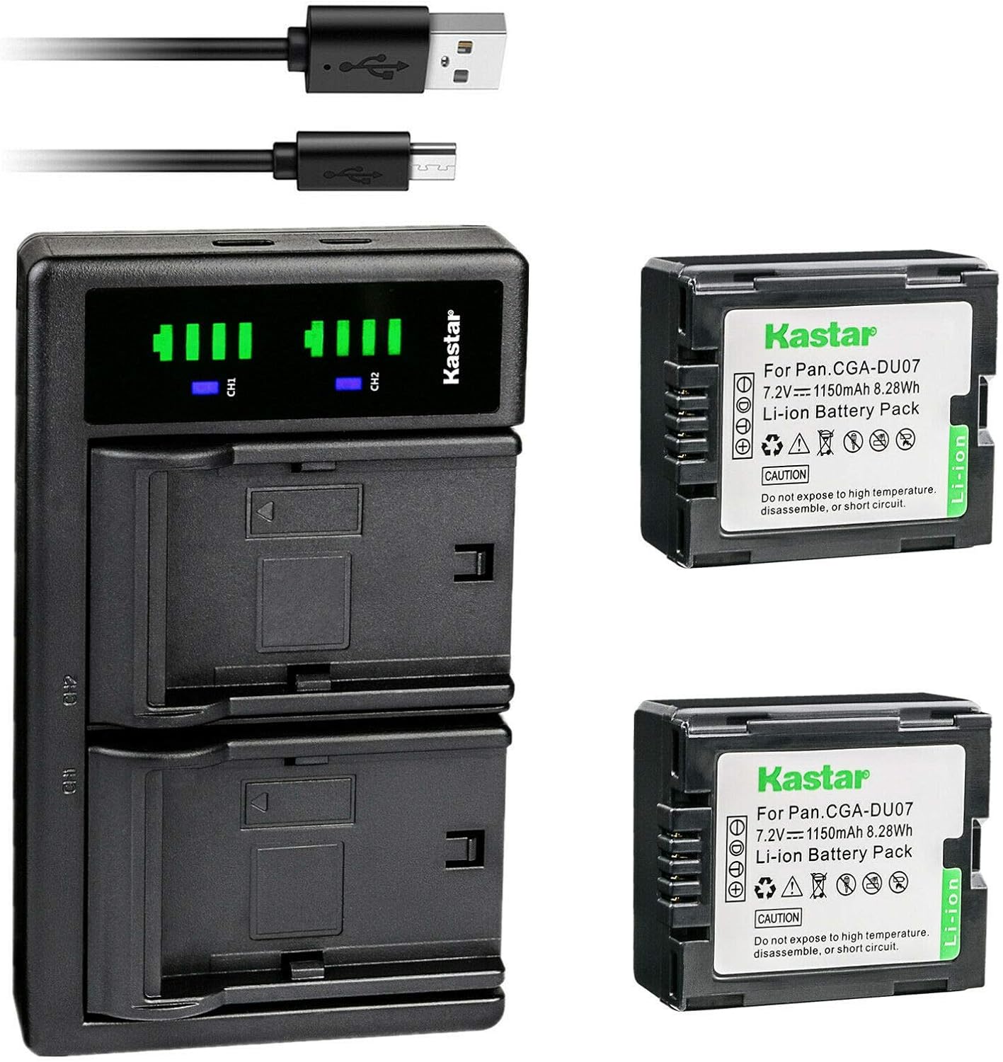 Kastar 2Pack Battery and LTD2 USB Charger Compatible with