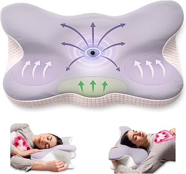 Comfortpad 2026 Butterfly Cervical Memory Foam Pillow | Pillows for Neck and Shoulder Pain | Oeko-Tex Certified | Ergonomic Side/Back/Stomach Sleeper | Neck Support Pillow with Removable Cover