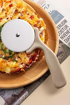 Plastik Sapl   elik Pizza Hamur Mant  B rek Kesme Ruleti Pratik Pizza Kesici Dilimleyici Rulet