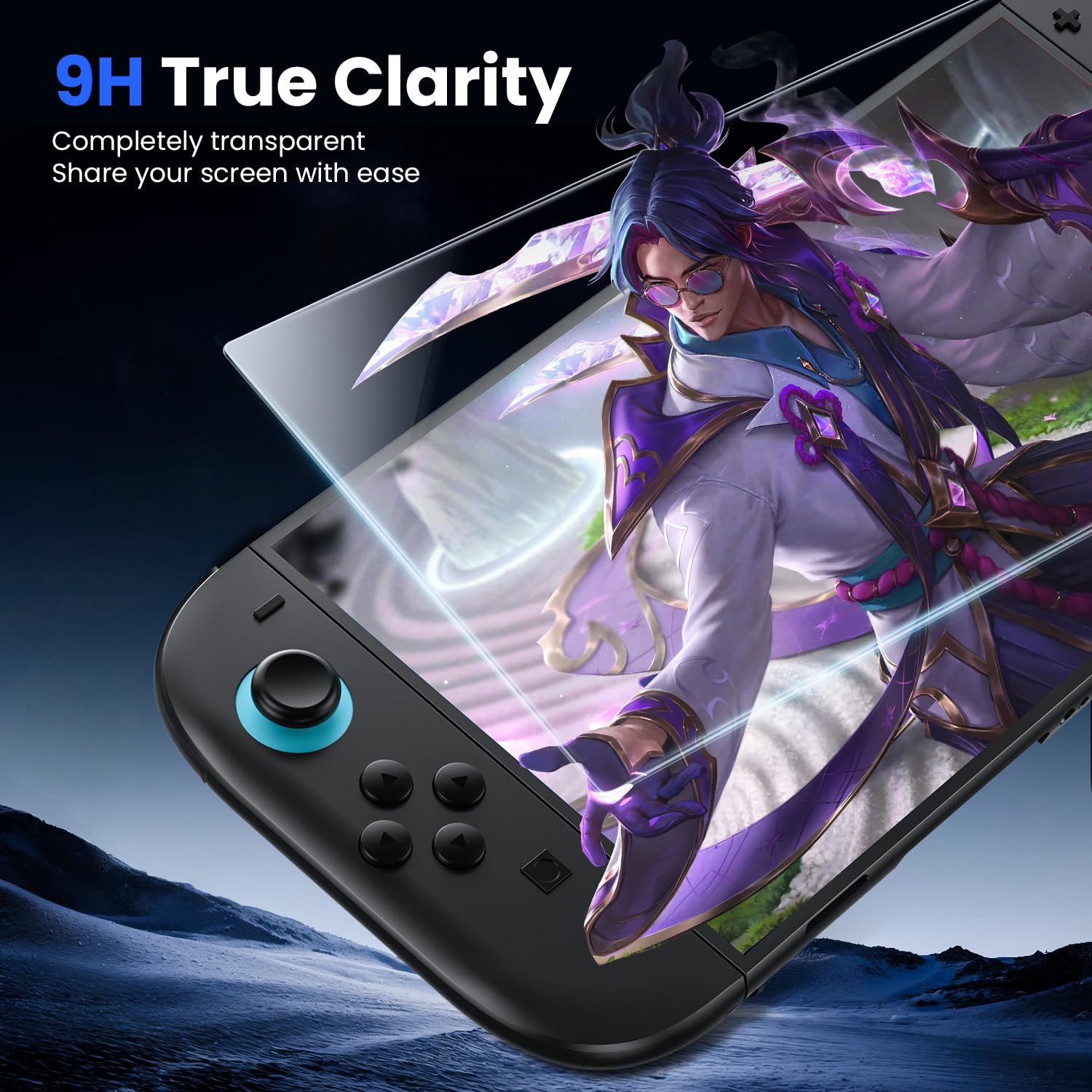 WSKEN Ochraniacz ekranu do Nintendo Switch 2 19.9 cm 2025 - [Automatyczne usuwanie pyłu] Szkło hartowane 9H HD Pełne pokrycie klasy wojskowej nietłukące, odporne na zarysowania, odciski palców, zero