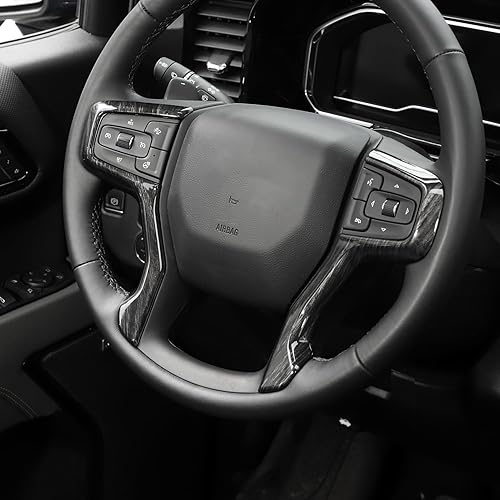 Miniatura 6 de Hoolcar Funda interior para volante de ABS compatible con Chevrolet Silverdao 2019-2023, Chevrolet Suburban 2020-2023 y accesorios Tahoe 2021-2023,