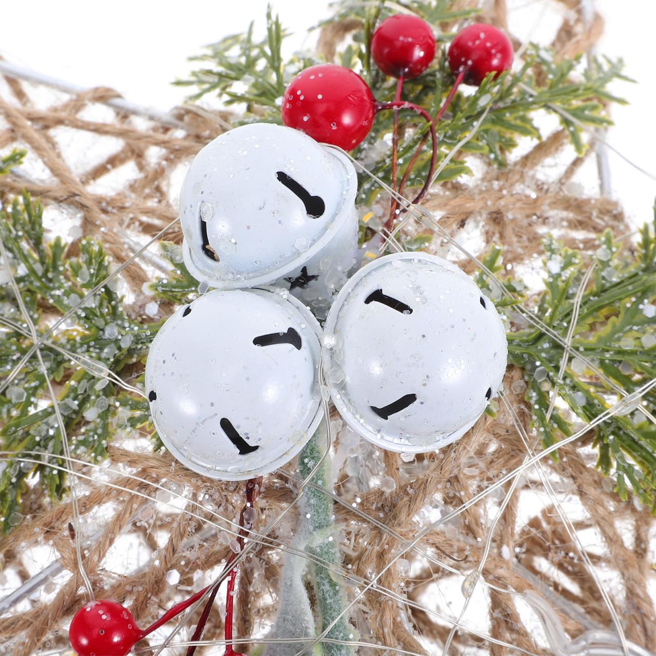 Healifty Puntale per albero di Natale illuminato, decorazione rustica a