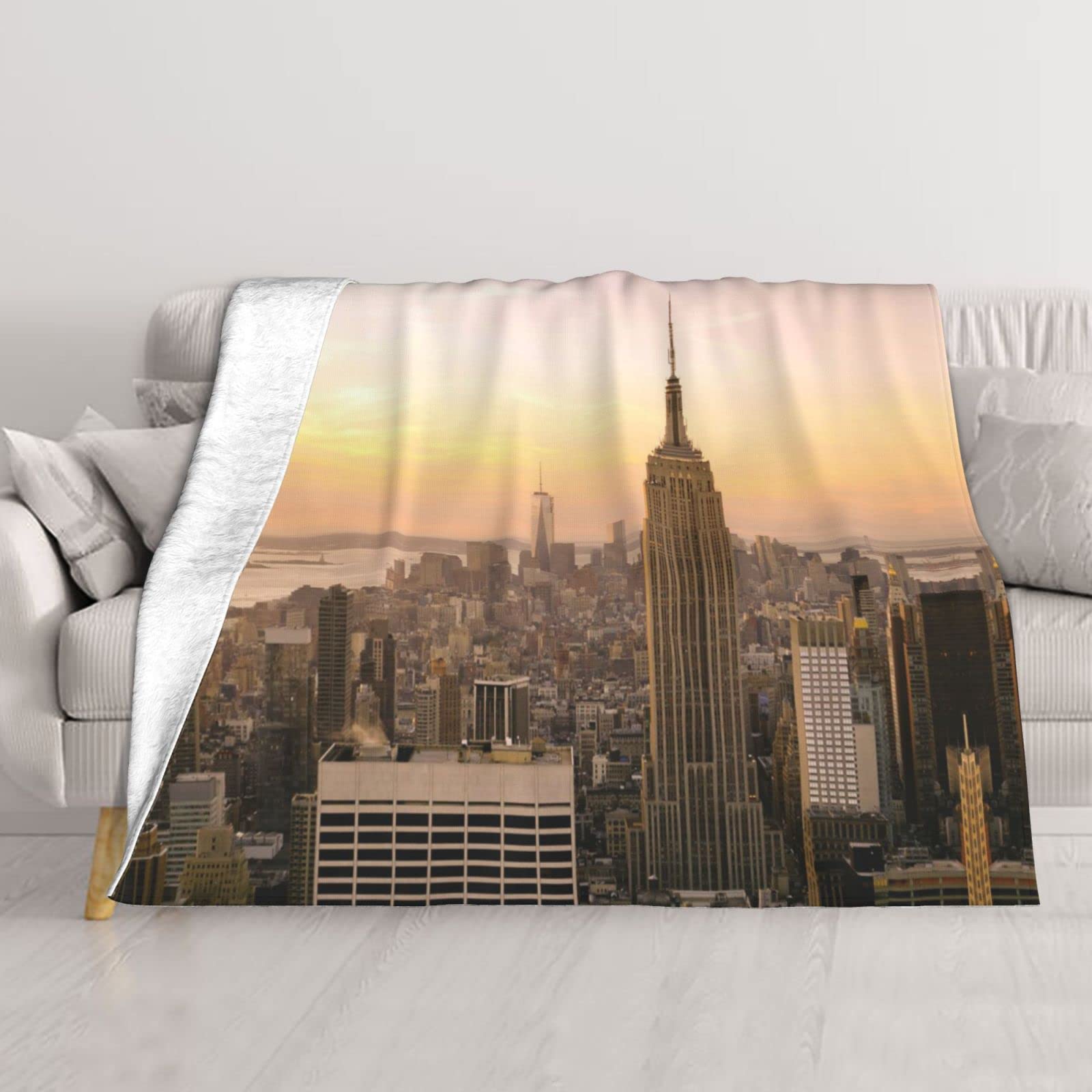 Couverture imprimée Empire State Building pour des soirées cocooning au salon