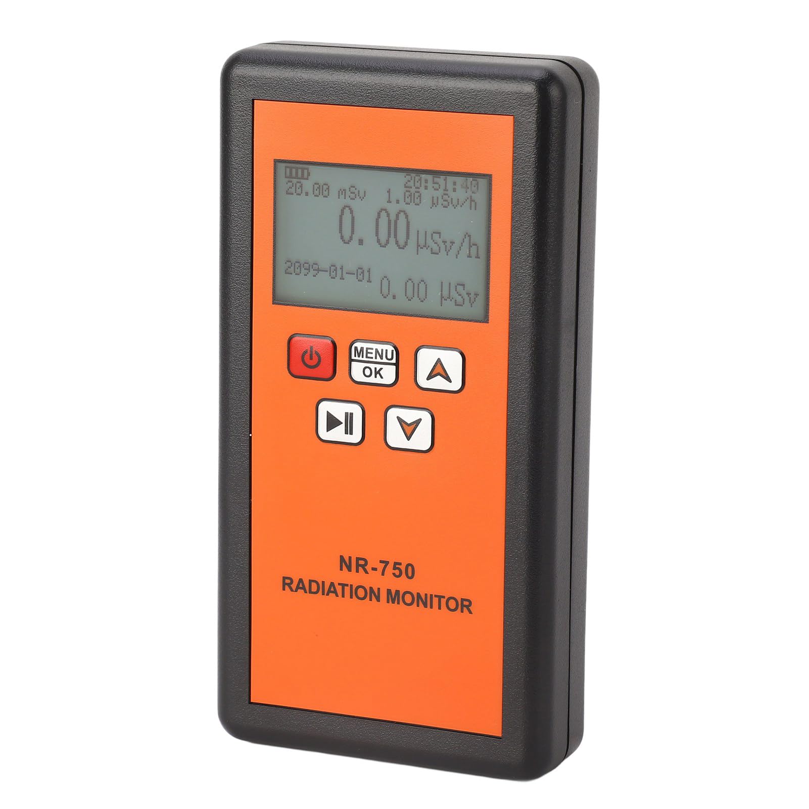 Hyuduo Detector de Radiación Contador Geiger Portátil de Mano con Pantalla LCD Monitor de Radiación Nuclear Recargable con Alarma Alta Precisión Fácil de Transportar para Uso en Laboratorio de
