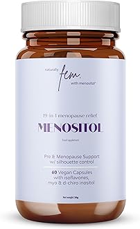 Menopause & Perimenopause Support for Women | Myo Inositol 4000mg + D Chiro Inositol | FEM Menositol 19-in-1 Supplement | Hot Flashes & Night Sweat Relief | High Strength Inositol PCOS | 60 Capsules
