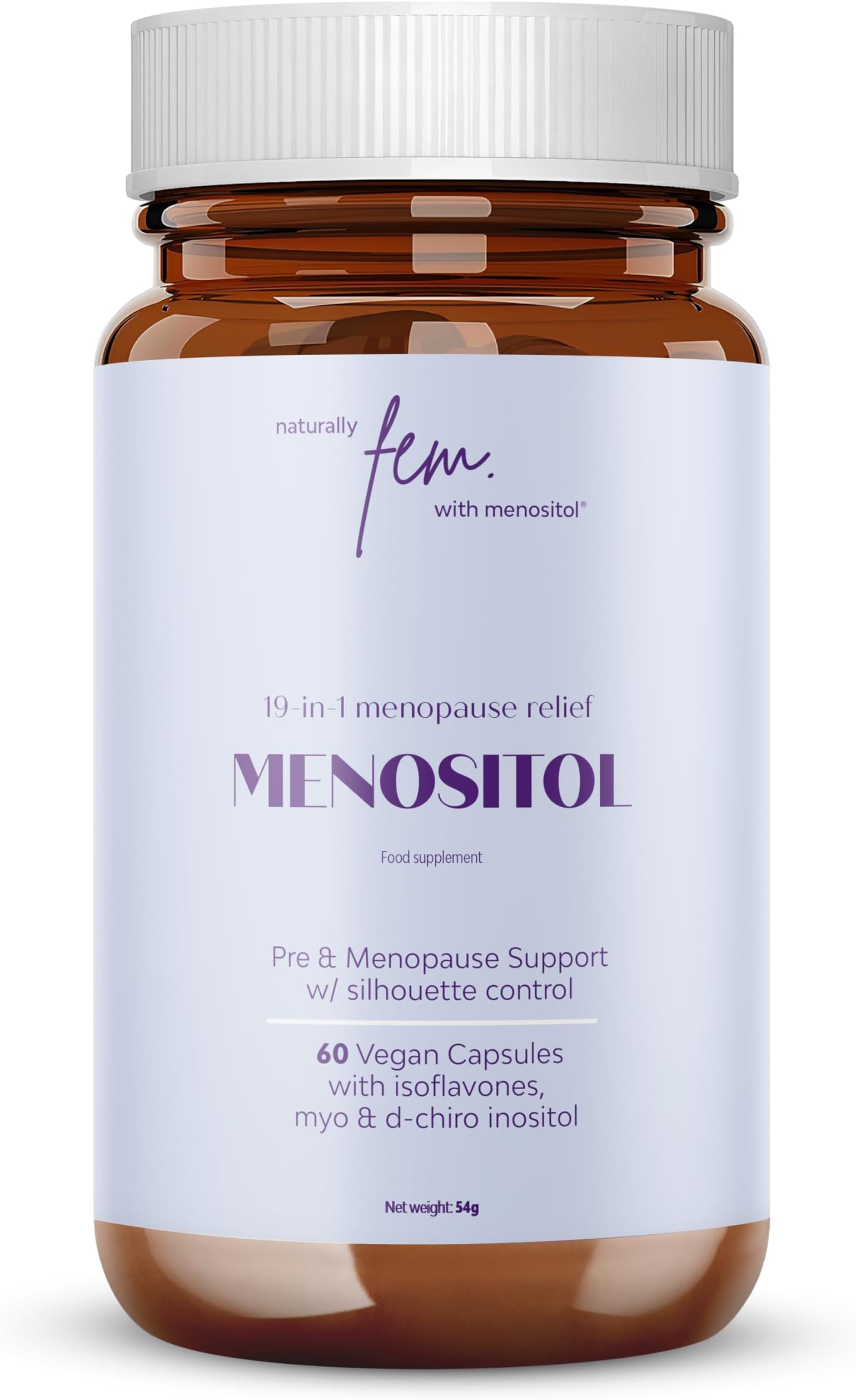 Menopause & Perimenopause Support for Women | Myo Inositol 4000mg + D Chiro Inositol | FEM Menositol 19-in-1 Supplement | Hot Flashes & Night Sweat Relief | High Strength Inositol PCOS | 60 Capsules