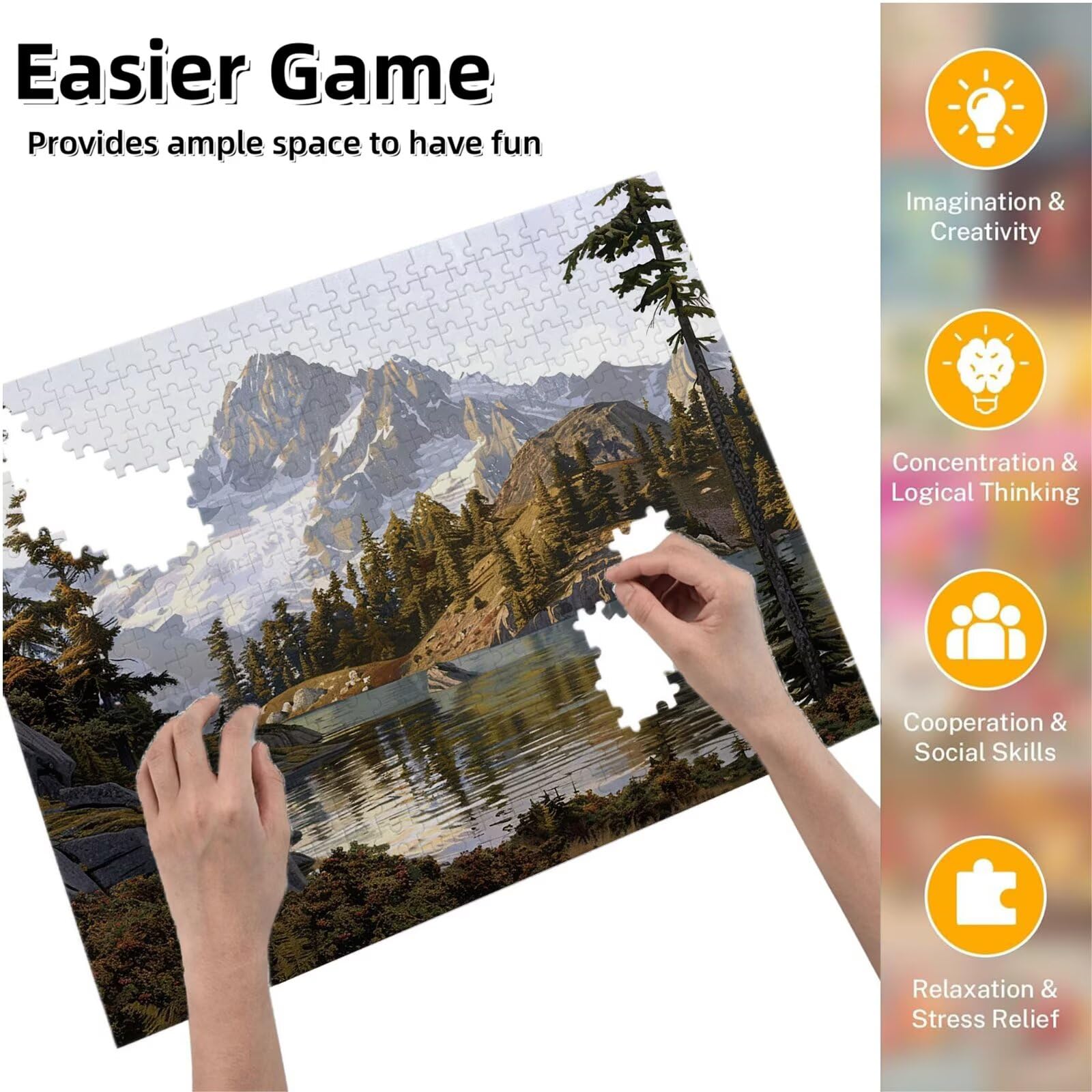 Jigsaw Puzzle, 6000 Pezzi Puzzle Classici, Foresta Puzzle Rilassamento Intelligence, Mpossibile Difficile Puzzles impegnativo per adulti Puzzles per Gioco Familiare, Regalo per Amore Amico Lago K0F895