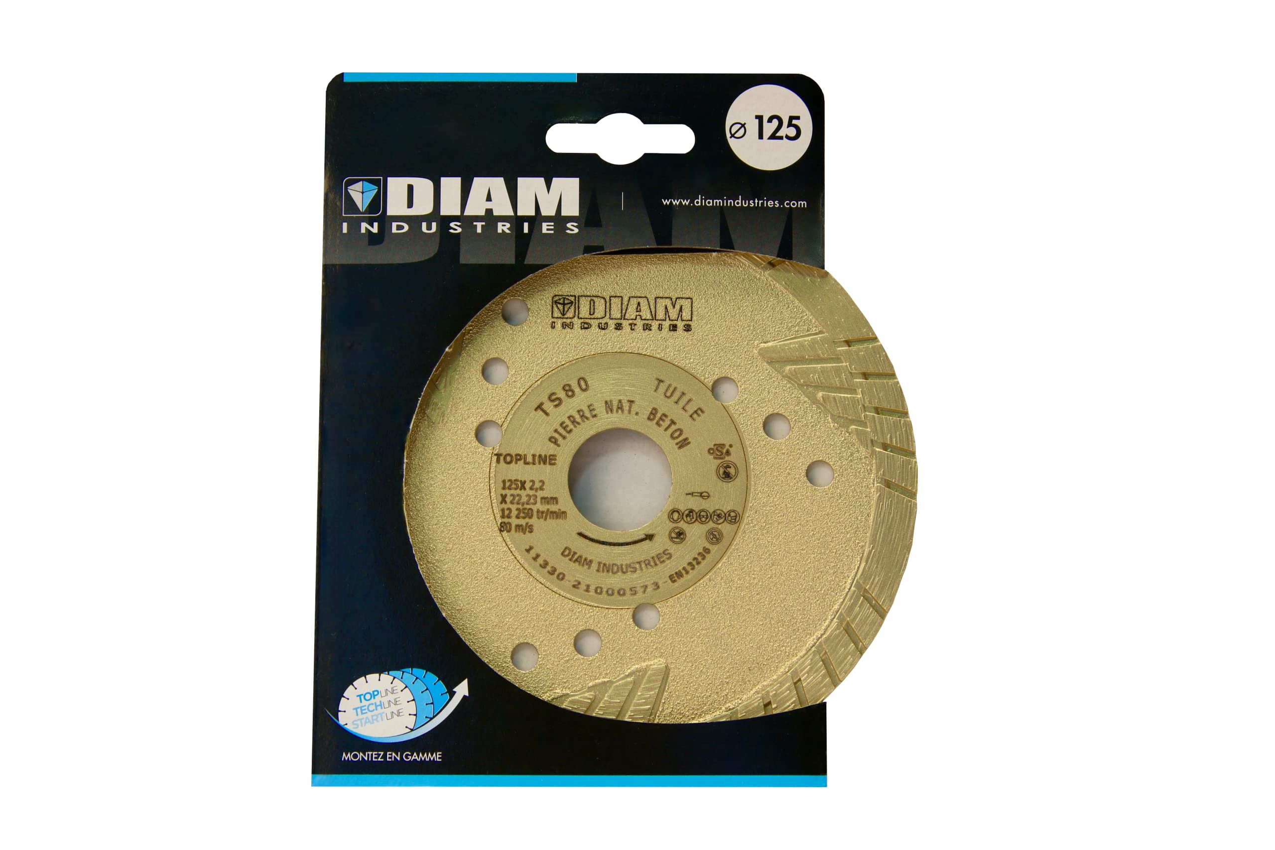 Disque Diamant DIAM INDUSTRIES 125 Mm – Découpe Du Béton – Lame Diamantée Pro