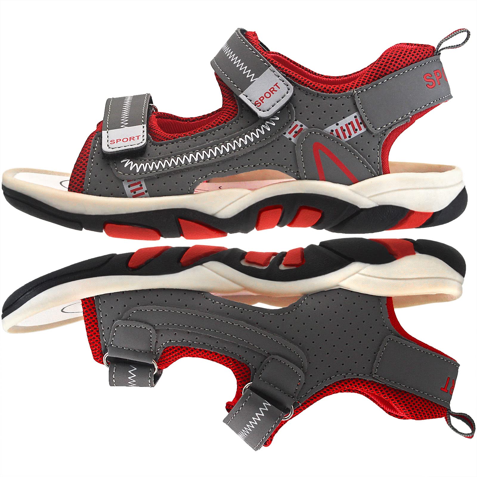 Sandales Bout Ouvert Garçon Sandales de Marche Été Chaussures de Plage Enfants(25-38 EU)