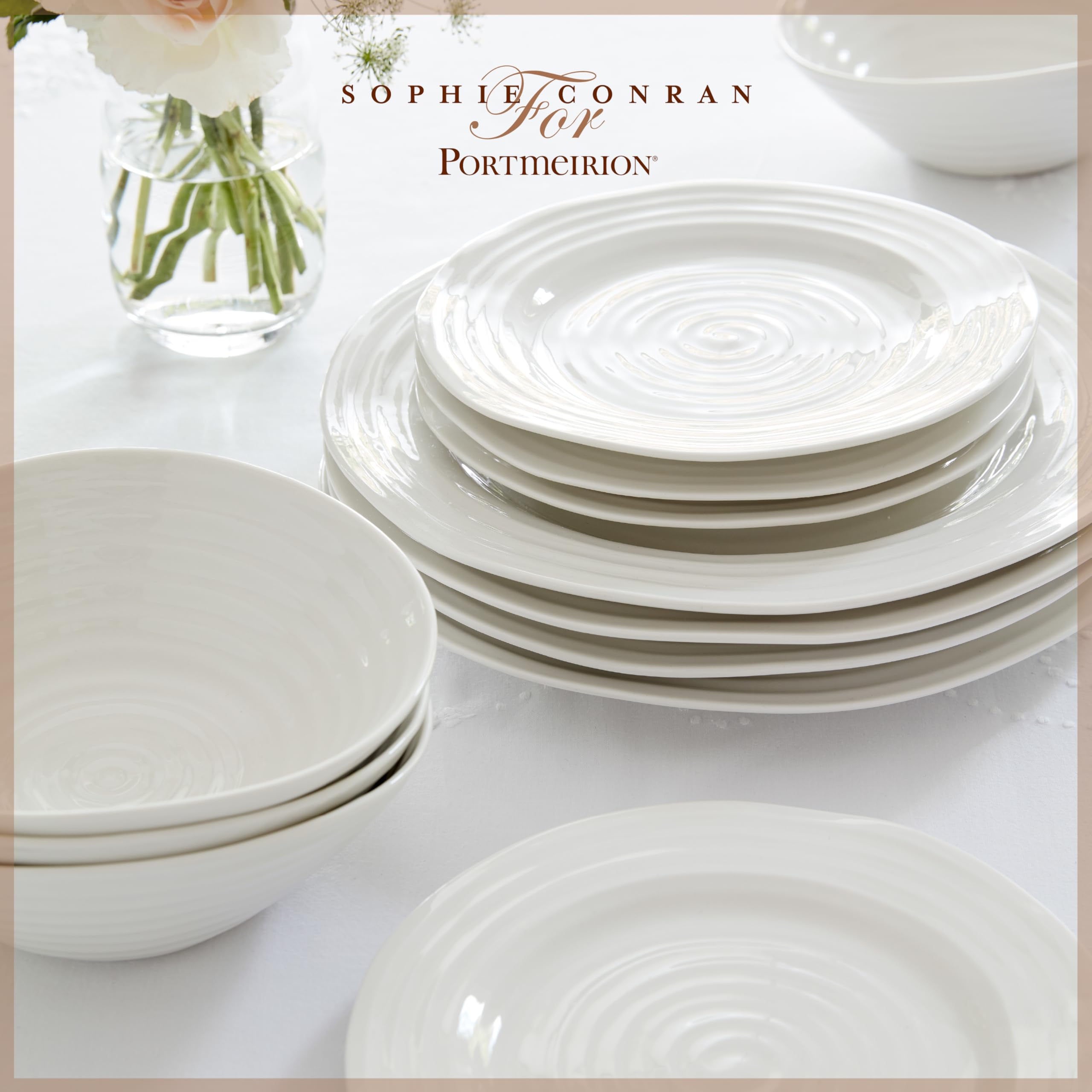 Portmeirion Sophie Conran White 12 Piece Set | Elegant Porcelain