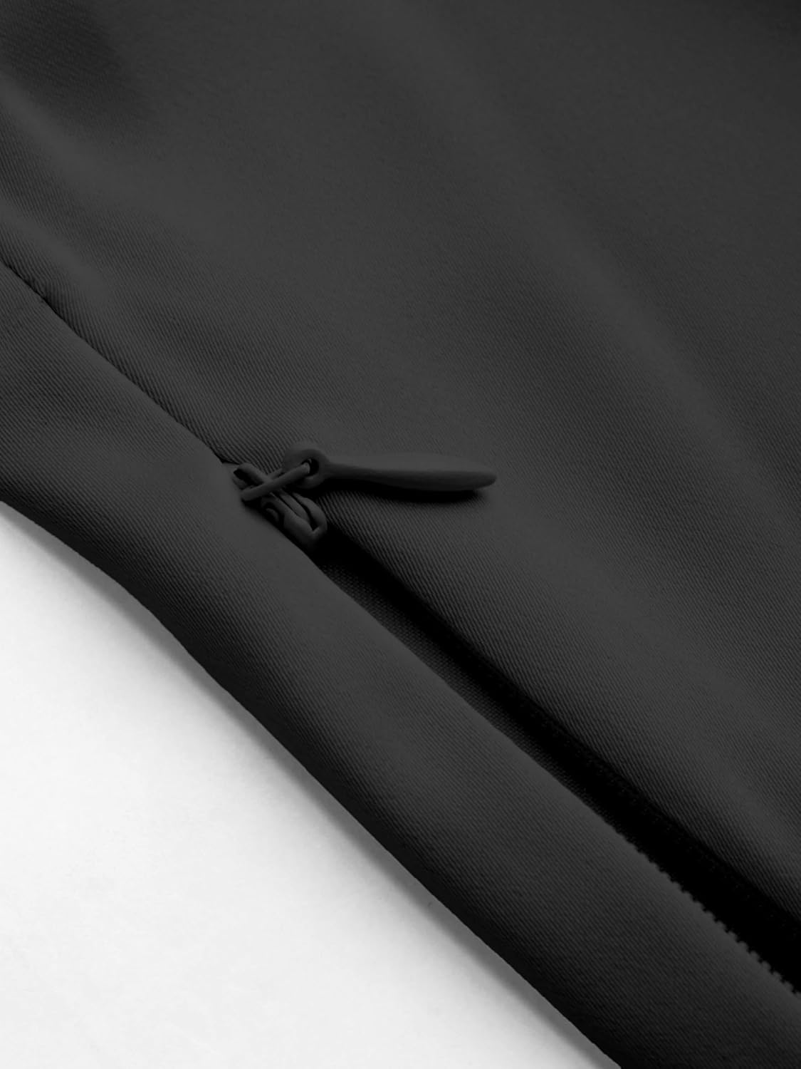 CIDER Satin V-Neck Wrap Zip Long Sleeve Blouse - Image 2