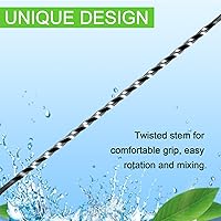 Vista 4 de BRIOUT 2 Piezas Cucharas de Bar, Agitador de Bebidas de Mango Largo de 12 Pulgadas, Cucharas de Mezcla de Cóctel de Bar de Acero Inoxidable con Negro