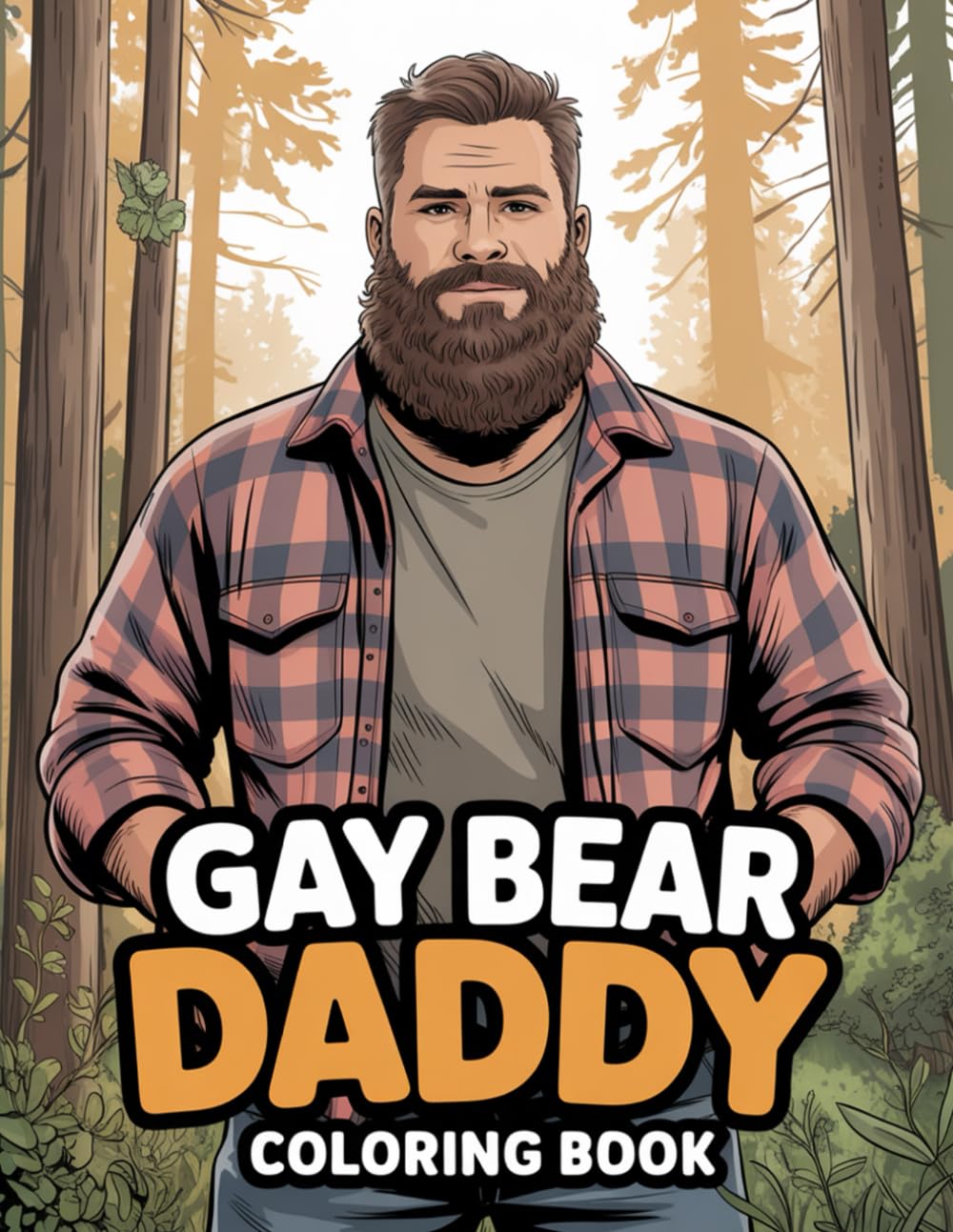 Gay Bear Daddy Coloring Book: A Warm and Playful Collection of 40 Strong and Loving Bear Daddy Characters to Color and Enjoy
