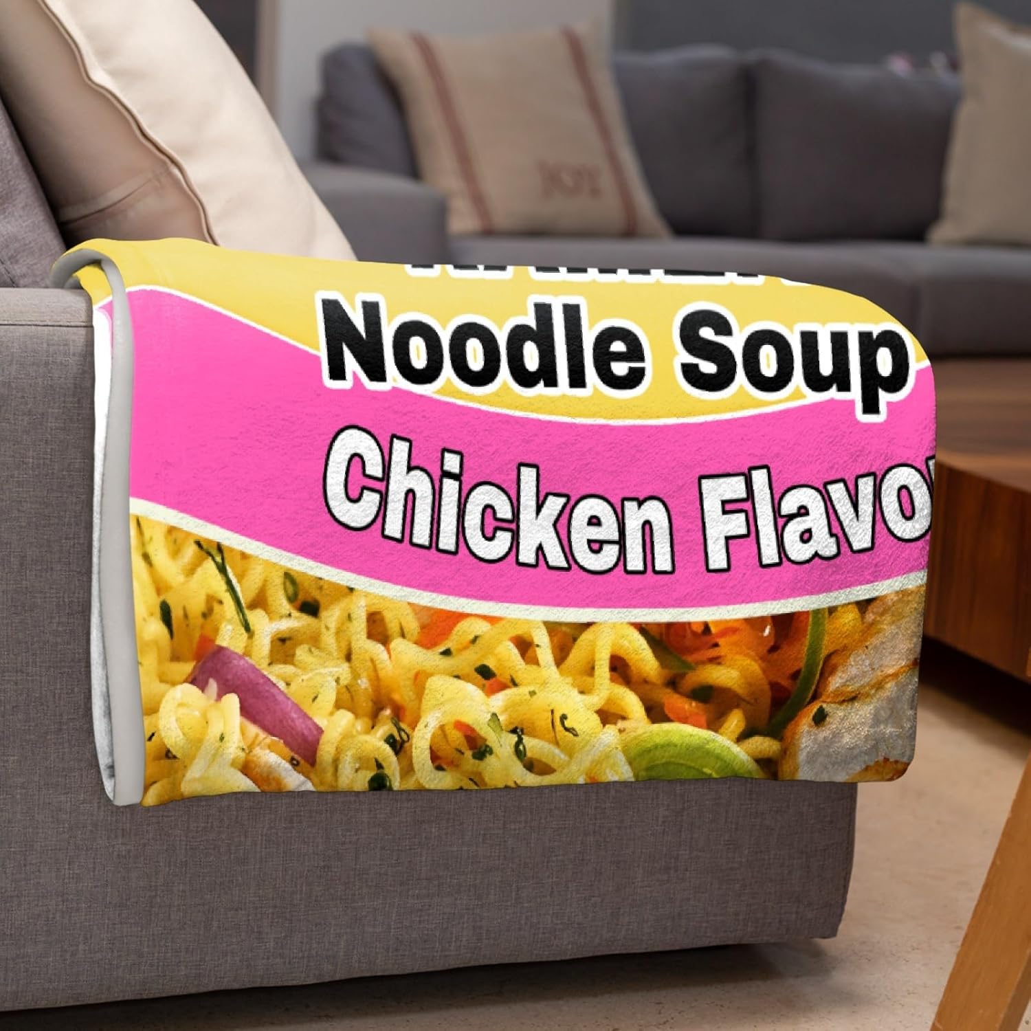 Custom Ramen Blanket with Name | Personalized Baby Blanket for Girls Boys | Ultra Soft Customized Swaddle Throw for Couch/Sofa/Travel/Camping Decor | 50"x60"-Teens/Travel Size