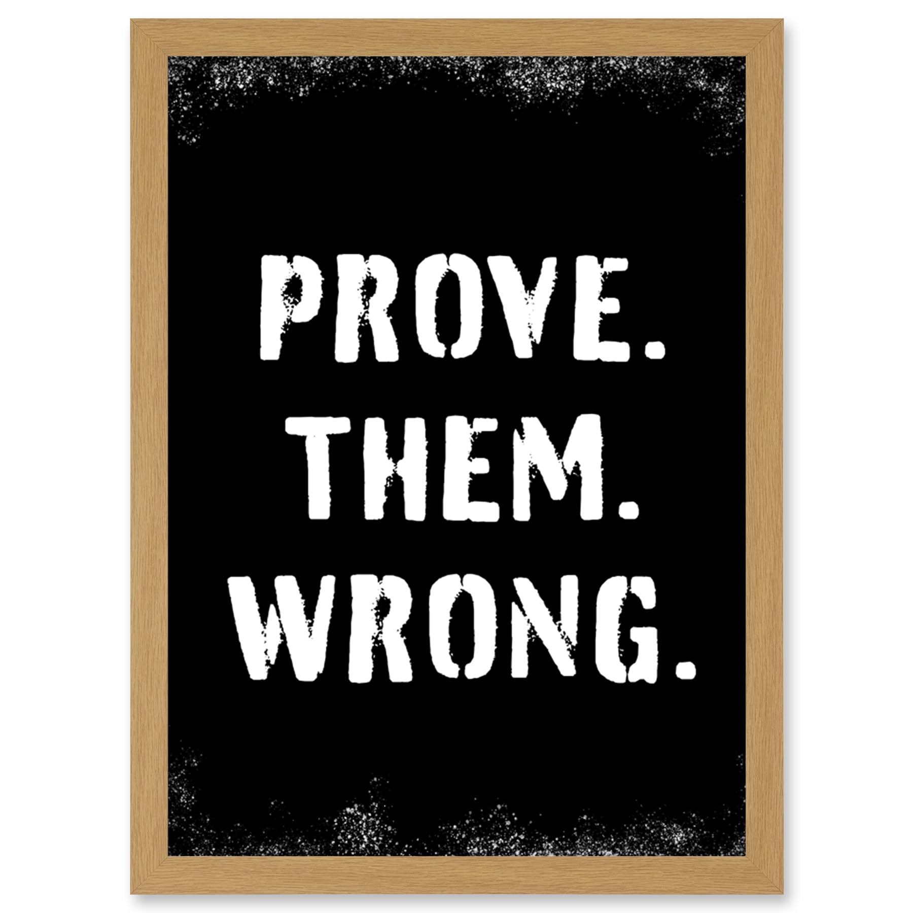 Artery8 Exercise Wall Art Prove Them Wrong Inspirational Positive Motivational Gym Workout Living Room Aesthetic Artwork Framed Wall Art Print A4