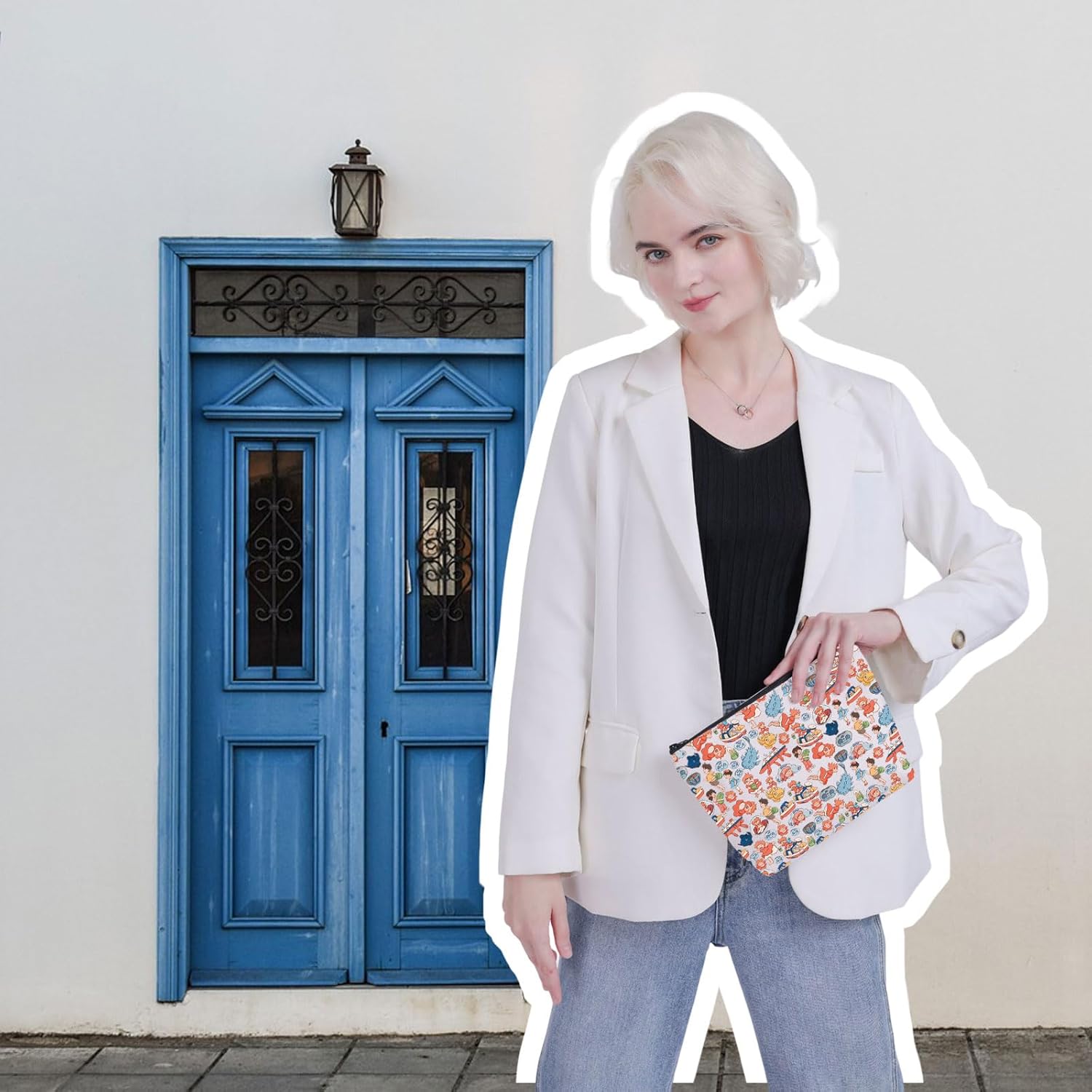 VAMSII Animated Movie Inspired Canvas Makeup Cosmetic Bag Movie Fans Gift (P o the Cliff) - Image 5