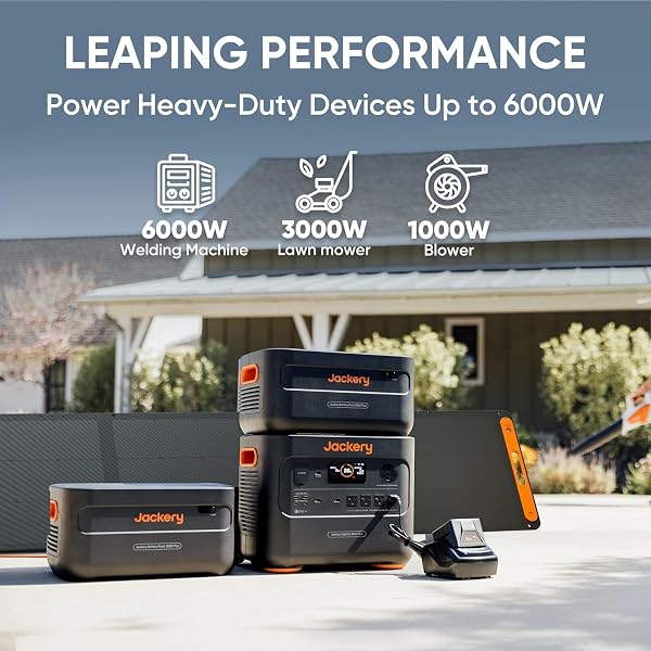 Jackery Portable Power Station Explorer 2000 Plus, Solar Generator with 2042Wh LiFePO4 Battery 3000W Output, Expandable to 24kWh 6000W, Compatible with Solar Panel for Outdoor RV Camping & Emergency - 2