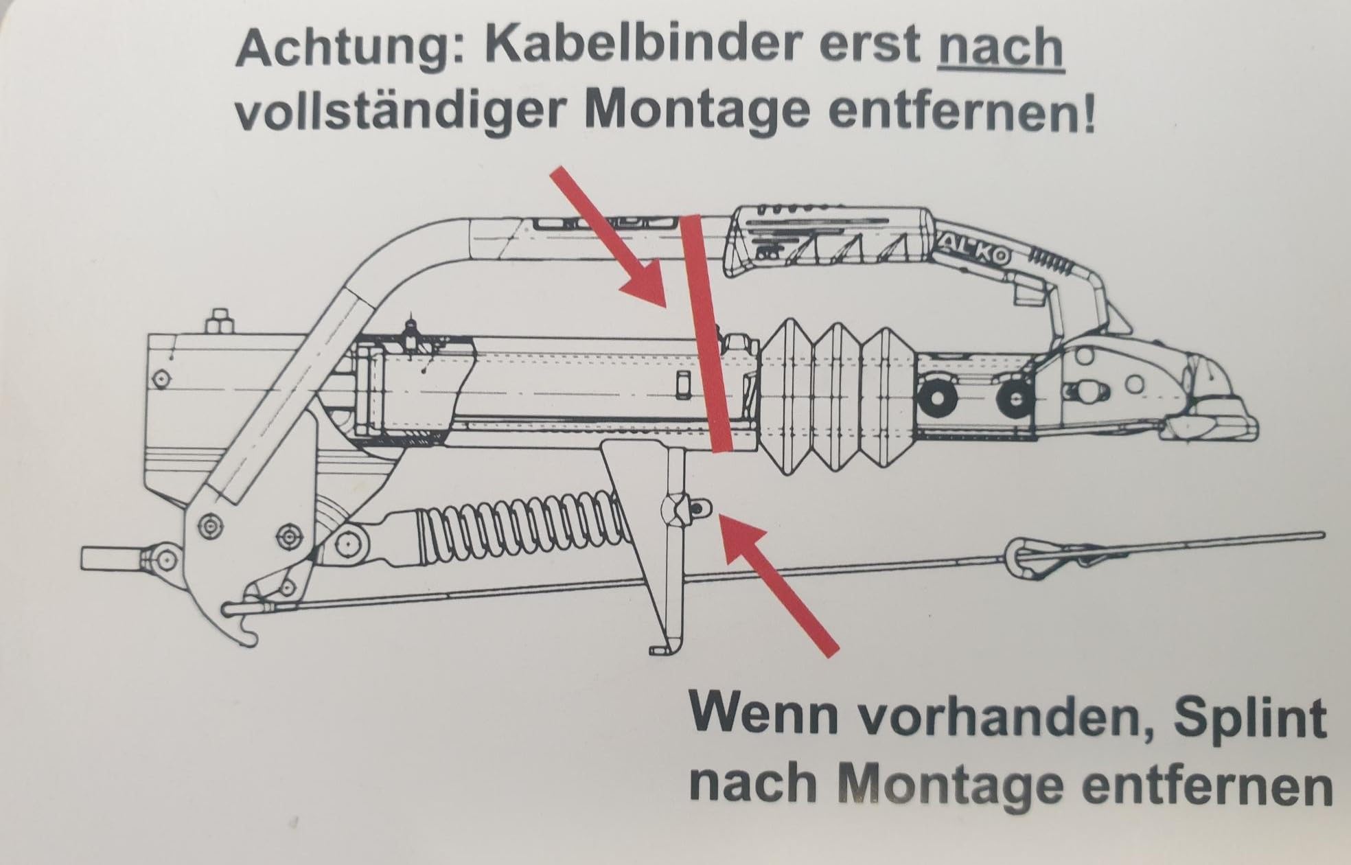 ALKO Auflaufbremse 161 S AUSF. A Neue Ausführung Hebel abgewinkelt Oben + Unten Einbau 950 – 1600kg V-Deichsel 1733092 Auflaufeinrichtung (Hebel abgewinkelt)