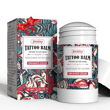 Tattoo Butter Aftercare-Tattoo brightener Balm for New & Older Tattoos,Natural Ingredients Organic Tattoo Cream.Color Enhance, Prevent Fading,1.5 OZ Great Gift for Men Women