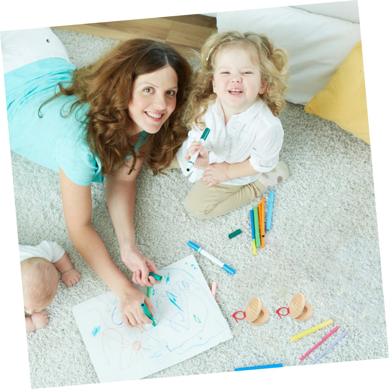 ERINGOGO Handmade Wood Castanets 2pcs Small Musical Instruments for Music Enthusiasts Students