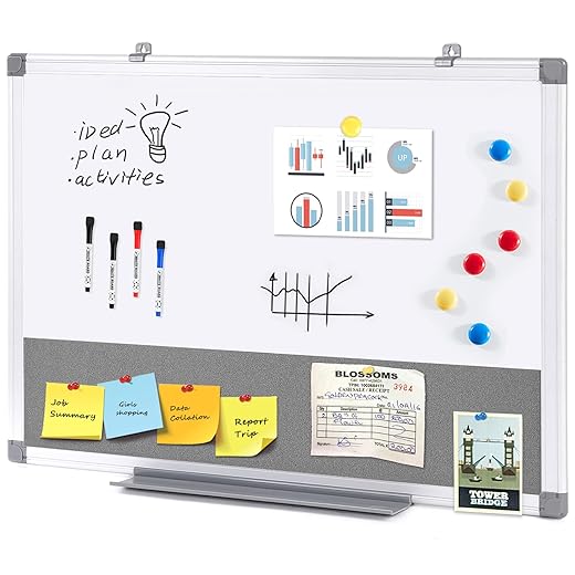 Magnetic Combo Board, 24x18, for Home, School, Office