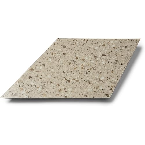 Lucida Surfaces Luxury Vinyl Floor Tiles | Glue Down Adhesive Flooring | Marble Look Rhombus Shaped Tile | MosaiCore | Single Sample Tile