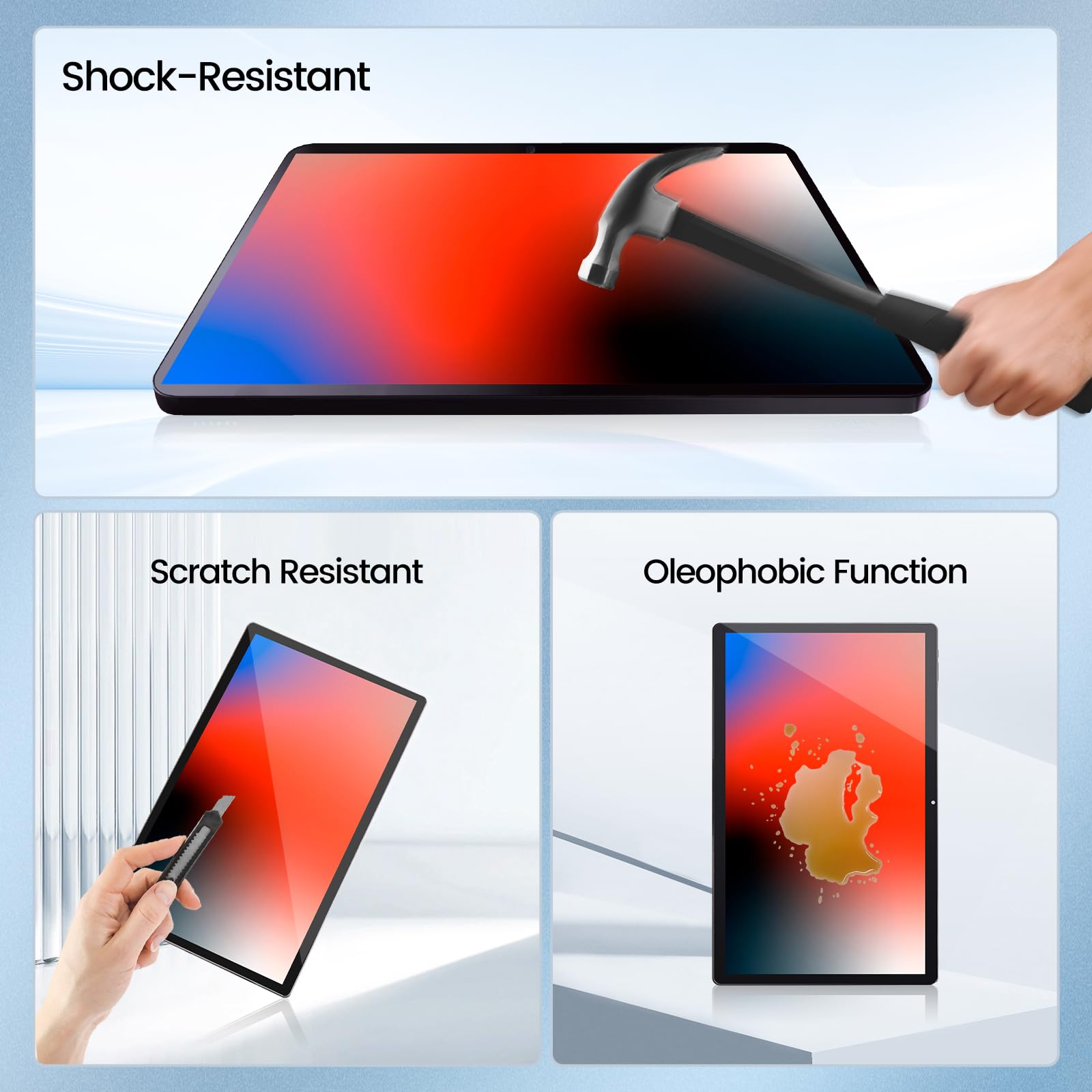 MESWAO Confezione da 2 pellicole proteggi schermo per tablet da 15,6 pollici, pellicola in vetro temperato solo per tablet da 15,6 pollici