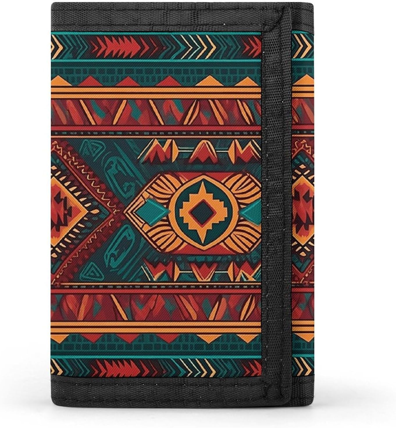 Ethnic Geometric Pattern Trifold Wallets Slim Wallet Novelty Pocket Purse Multiple Card Slots Outdoor Travel Wallet Stylish Durable Wallets For Men Women