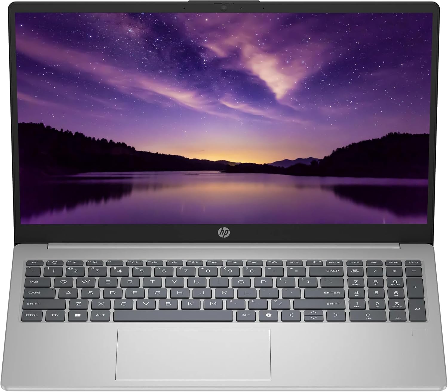 HP 15.6" FHD Laptop Computer, 16GB RAM 512GB Storage (256GB SSD+256GB Docking Station Set), 8-Core Intel Core i3-N305, Windows 11, Fingerprint Reader, Numeric Keypad, SageNova Earphones, Silver