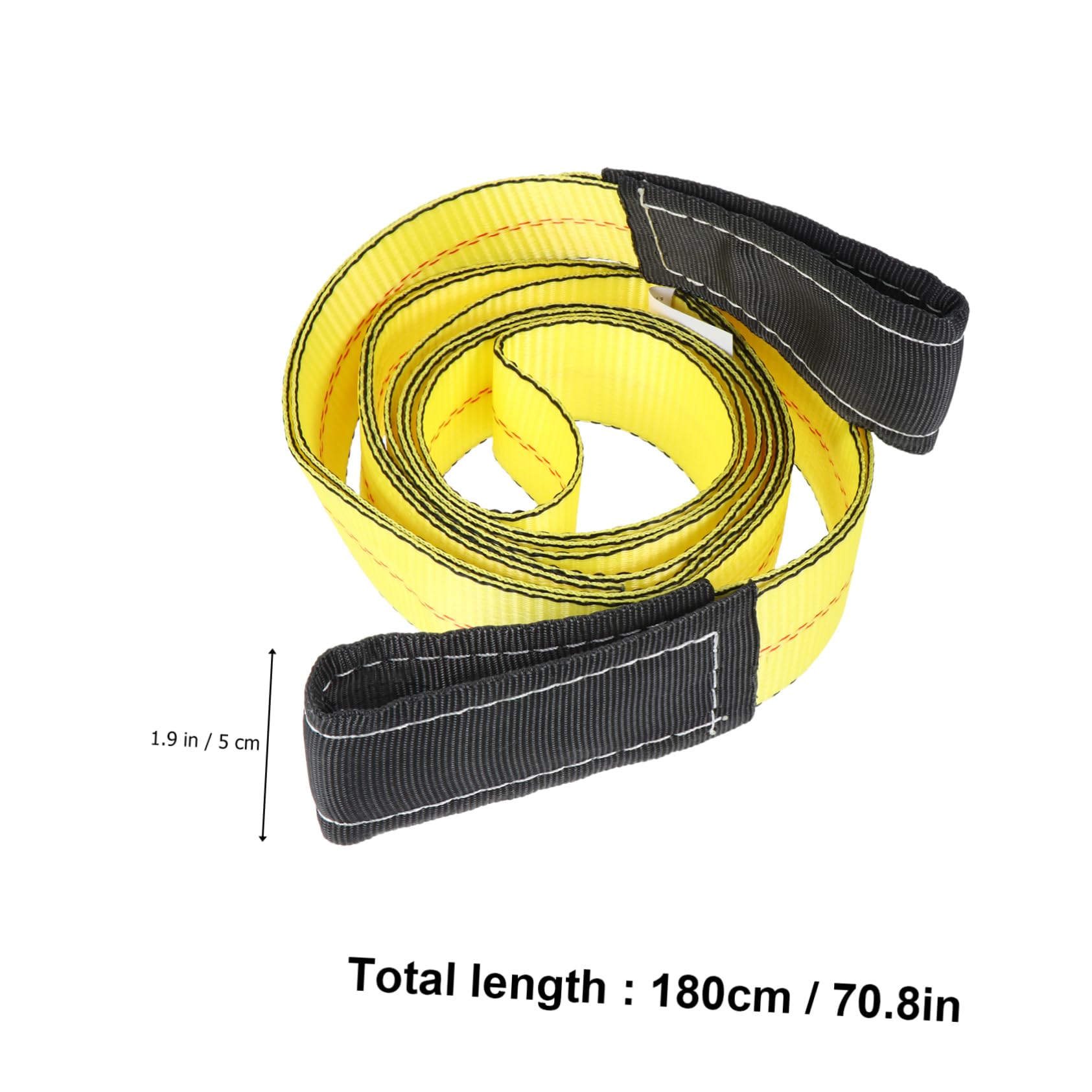 Ciieeo Flat Lifting Belt Double Buckle Winch Strap for Bow Shackles and Over Hooks