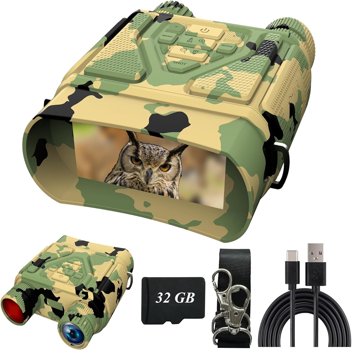 Night Vision Goggles - Night Vision Binoculars for Adults, Gifts for Men Him Husband Dad with 8X Zoom, 4000mAh Rechargeable Gear for Hunting &amp; Camping