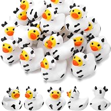 20 Pcs Rubber Ducks, Mini Cow Rubber Ducks, Duck Bath Toy, Cow