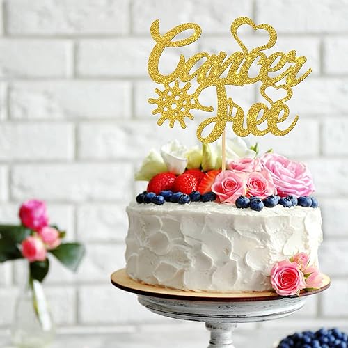 Miniatura 3 de Belrew - Decoración para tartas sin cáncer, hermoso adorno para tartas de guerrero, sobreviviente de cáncer, suministros para fiestas de cáncer,