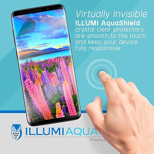 Miniatura 3 de ILLUMI AquaShield - Protector de pantalla compatible con Samsung Galaxy S9 (paquete de 2) (compatible con fundas), película de poliuretano