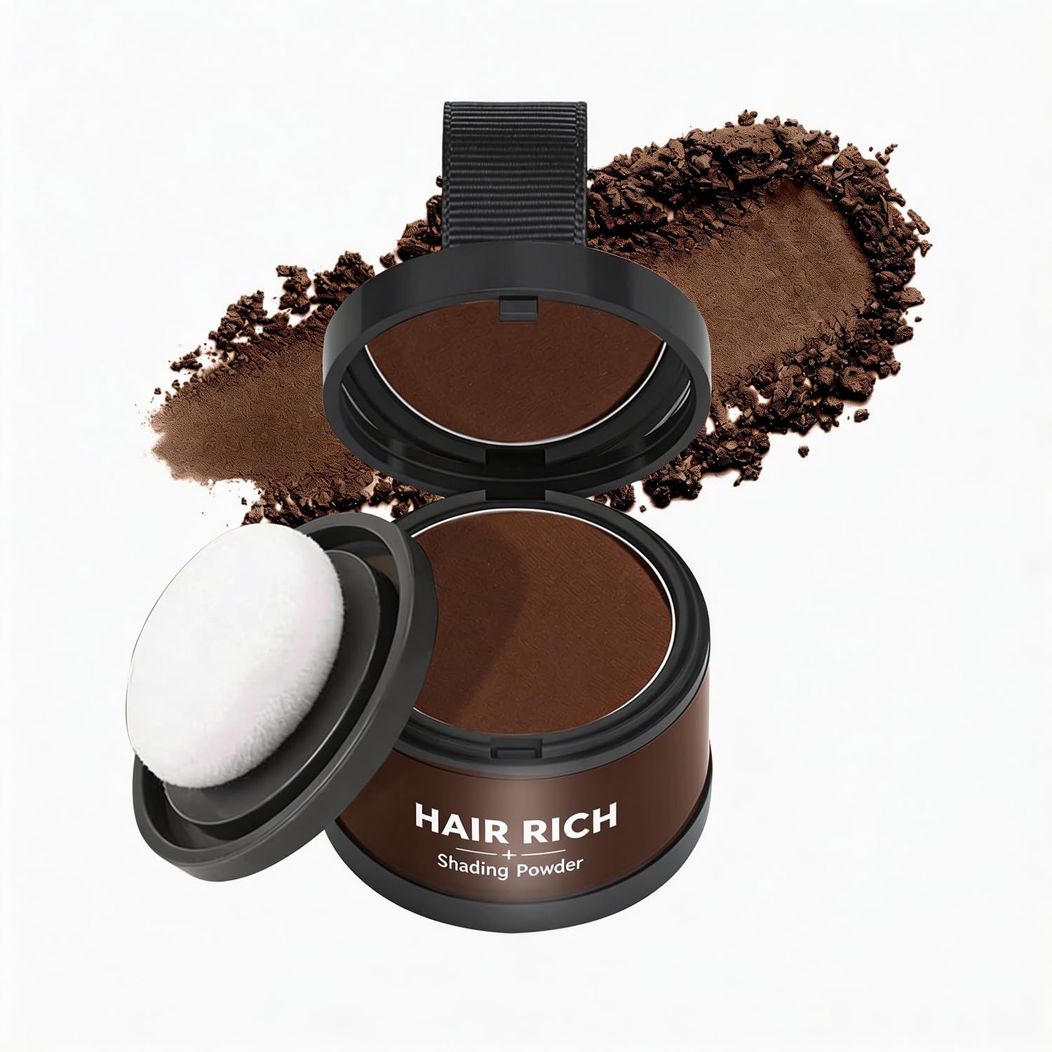 Nicgou Hairline Shadow Powder, Hair Shadow Root Cover Up (Medium Brown, 10) Medium Brown 1.37 Ounce (Pack of 1)