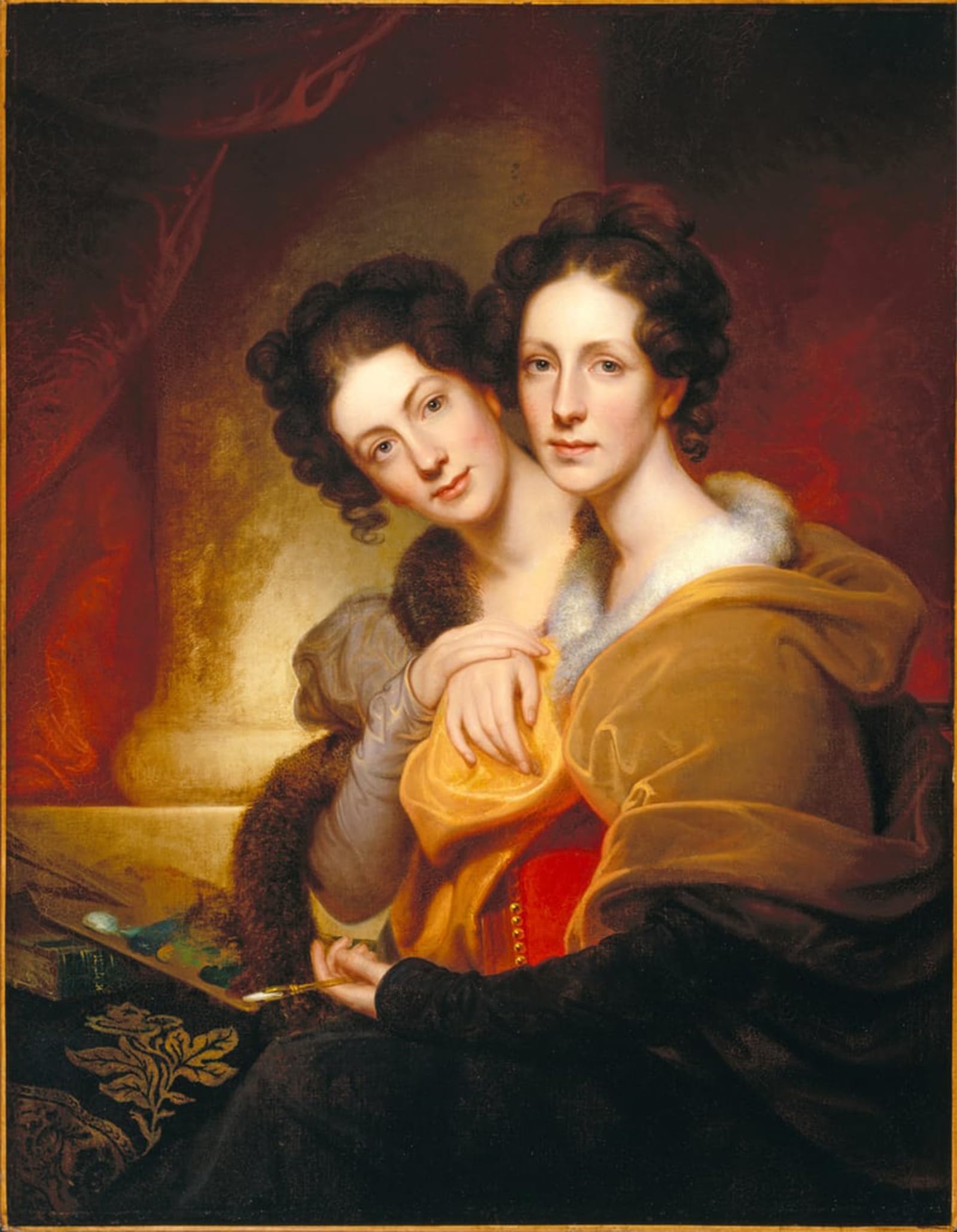 POSTERIIk Vintage Art Print Images Pictures Print the Sisters by Rembrandt Peale Modern Colour Posters for Office Home Decor 60x90cm