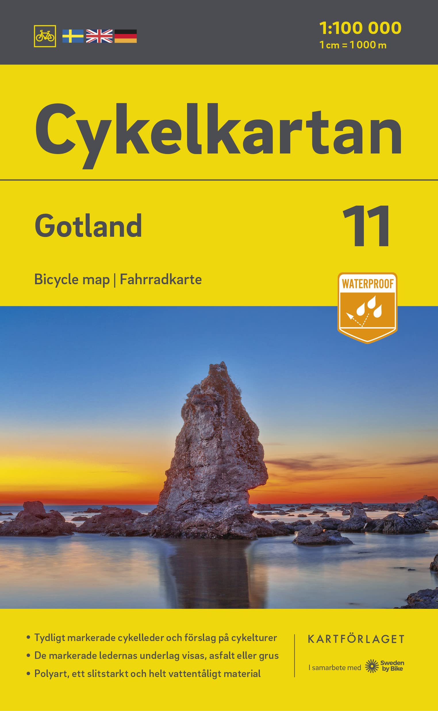 Cykelkartan Blad 11 Gotland 1:100000: Radwanderkarte 11 Gotland 1:100000