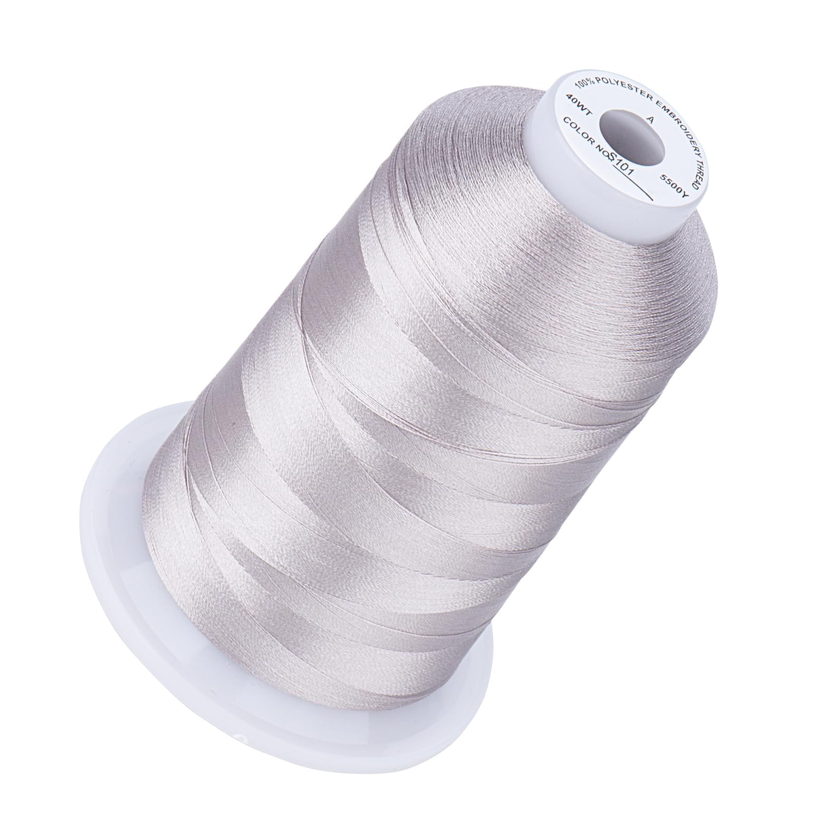 Simthread Embroidery Thread Steel Gray S101 5500 Yards, 40wt 100% Polyester for Brother, Babylock, Janome, Singer, Pfaff, Husqvarna, Bernina Machine