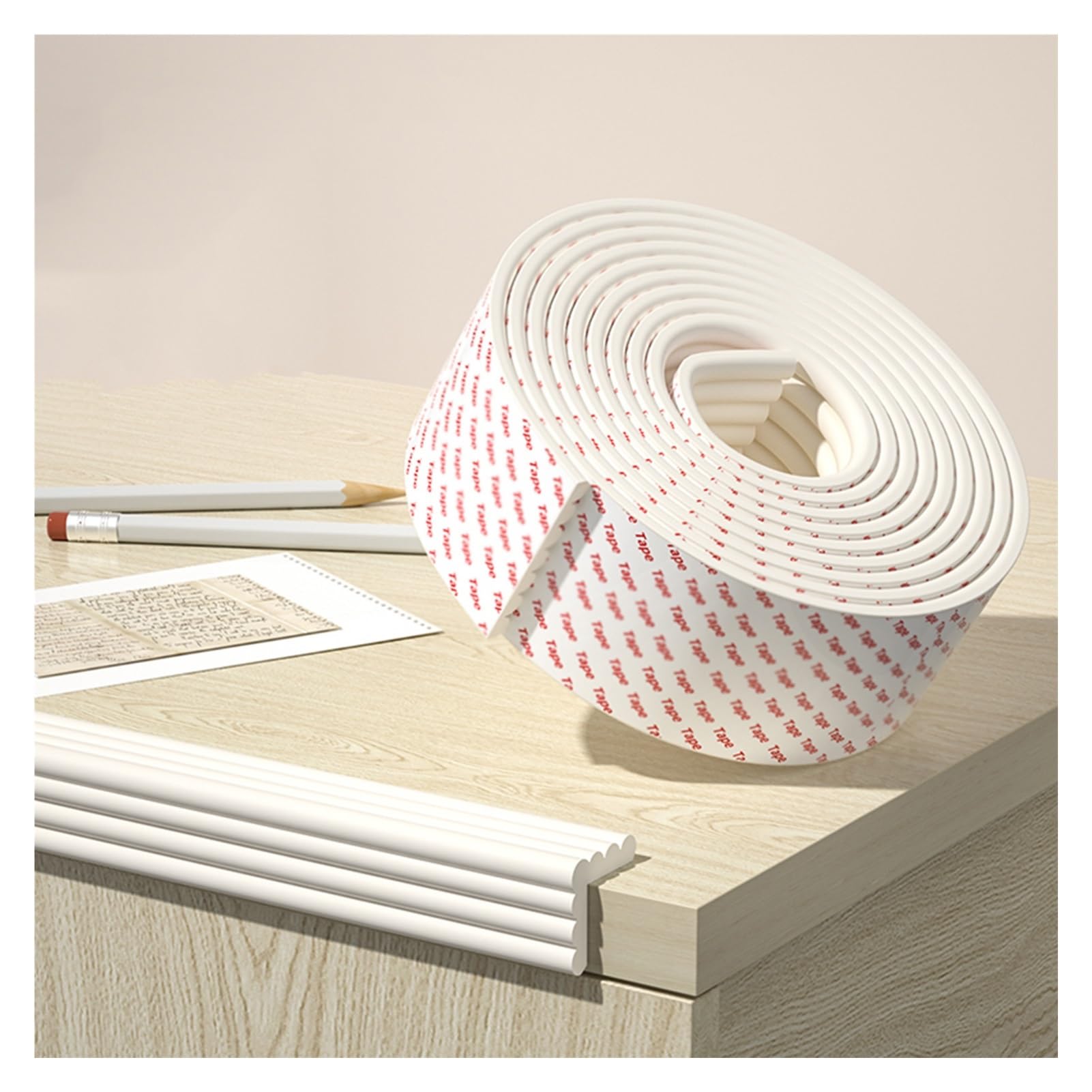 Pare-chocs de bord de sécurité en mousse protection angle table basse blanc x2