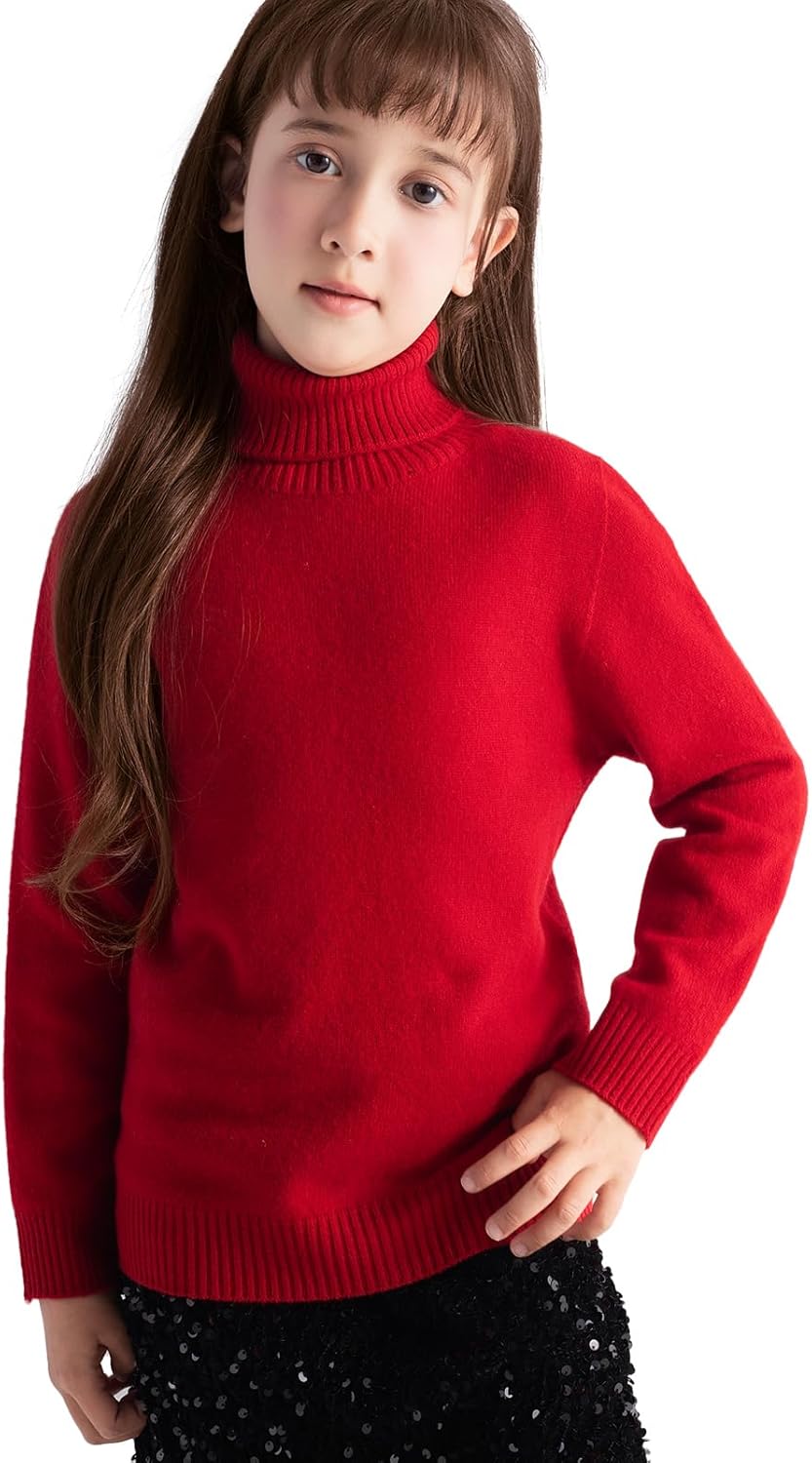 Chanyarn Boys and Girls 100% Merino Wool Sweater Fall Winter First-Line Ready to Wear Turtleneck Long Sleeve Pullover - Image 4