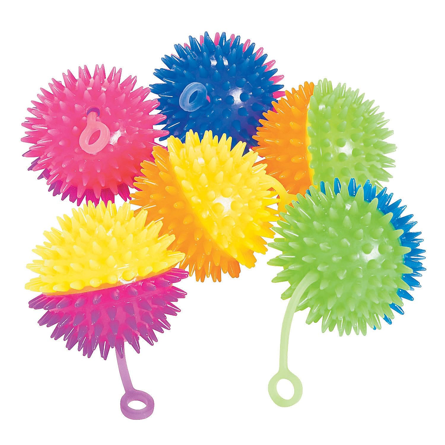 Fun Express Light-Up Two-Tone Stretchy YoYos - 6 Pieces