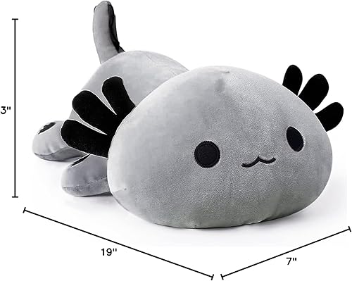 Miniatura 32 de Onsoyours - Linda almohada afelpada grande con diseño de ajolote/salamandra y relleno suave, estilo kawaii (ajolote color naranja, 19 pulgadas)