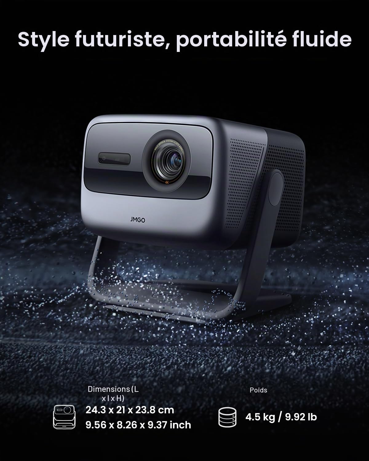 JMGO N1S Ultimate Videoprojecteur 4K Triple Laser + 2*Lunettes 3D Actives