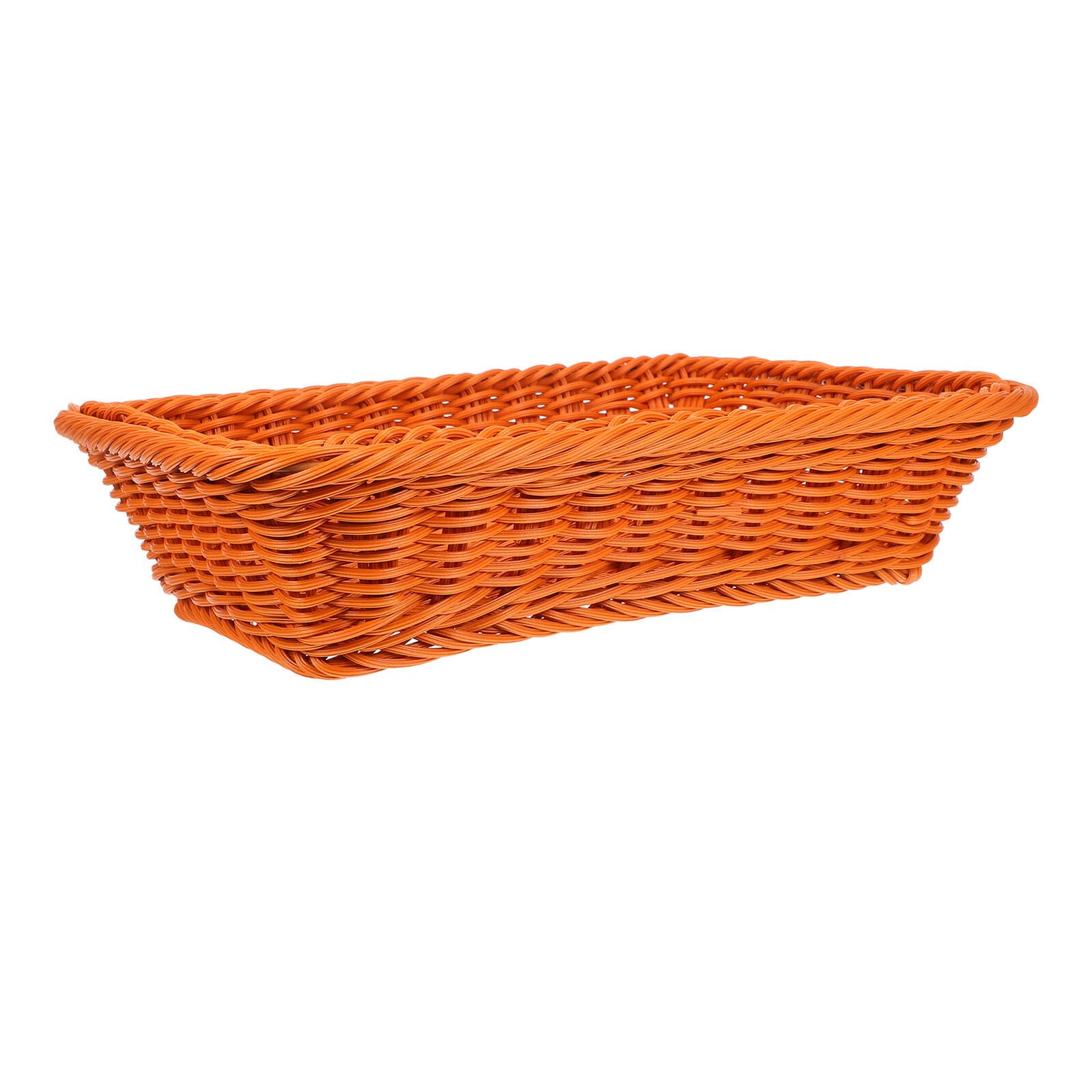 Cesta de almacenamiento de plástico marrón UKCOCO organizada para despensa y snacks de cocina