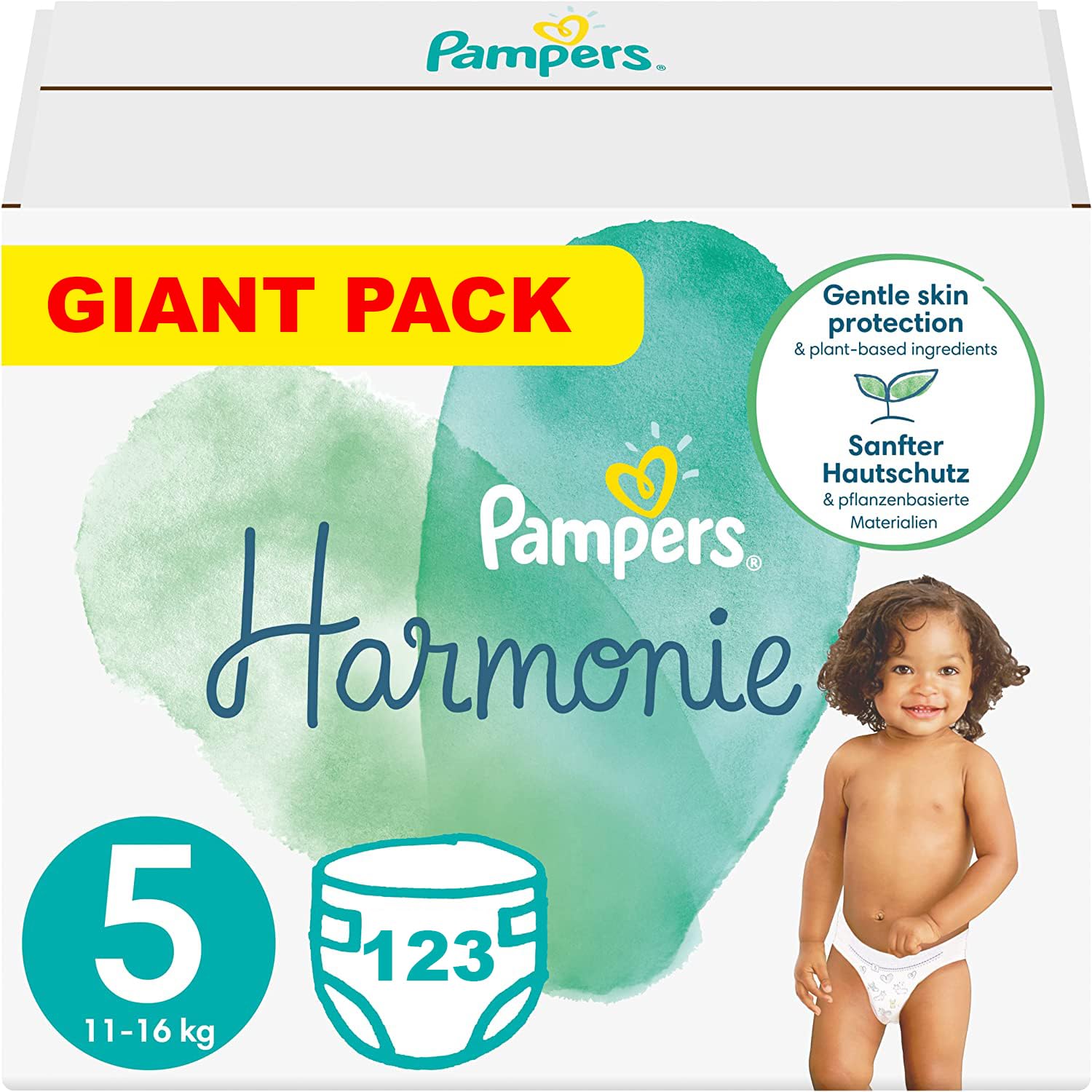 PAMPERS HARMONIE TAILLE 5 123 COUCHES (11-16 KG)