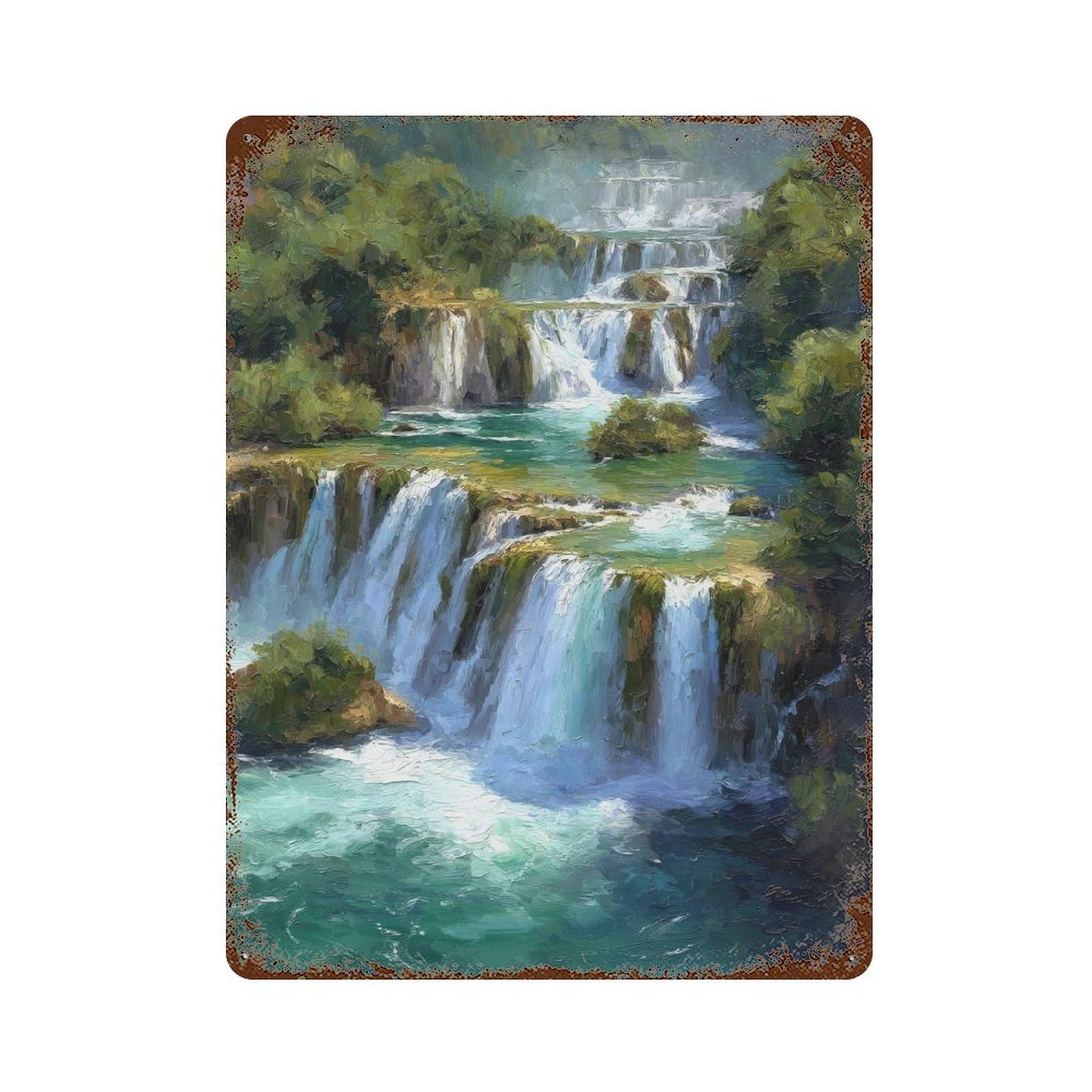 xiaoxiaoshen Krka National Park Croatia Travel Waterfalls Wall Decor Art Metal Tin Poster Modern Home Decor Art Home Bar Shop Decorations Vintage Sign 40x30cm