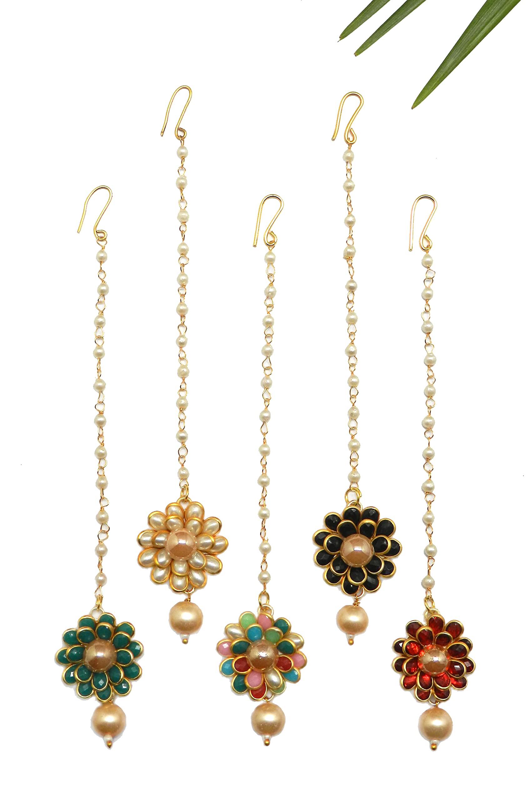 Radhesh Creation And Jewellery Combo of Flower Style Gold Plated Maang Tikka For Women And Girls (B0BL1G6NQW) Amazon Price History, Amazon Price Tracker