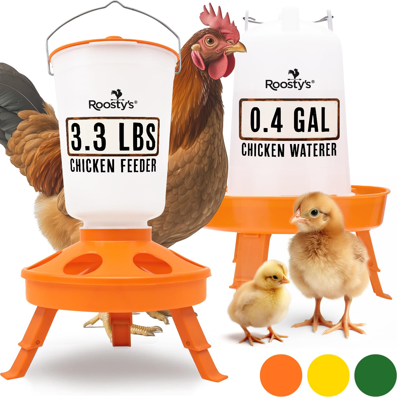 Roosty's Chick Feeder and Waterer Kit